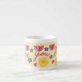 Love You Ma Floral Mug – Mother’s Day Gift エスプレッソカップ (正面)
