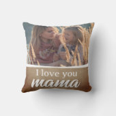 Love you Mama脚本素朴母の家族写真 クッション (裏面)