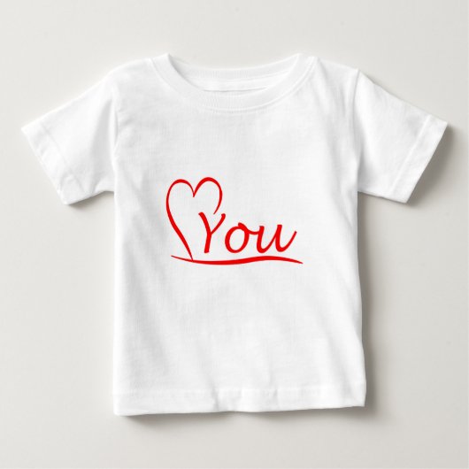Love You, Mein Herz ist immer offen für dich ベビーTシャツ (正面)
