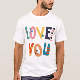 Love You Men's T-shirt Tシャツ