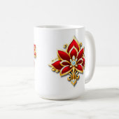 Love You Message With Gold Text コーヒーマグカップ (正面右)