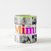 Love You Mimi-数々の Colorage 10モダンフォトコラージュ ツートーンマグカップ (中央)