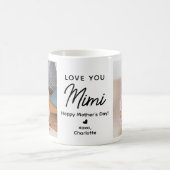 Love You Mimi 2写真パーソナライズされた祖父母 コーヒーマグカップ (中央)