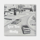 Love You Modly Midcentury モダン Architecture マグネット (正面)