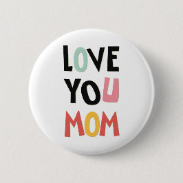 Love You Momボタン 缶バッジ