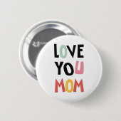 Love You Momボタン 缶バッジ (正面&裏面)