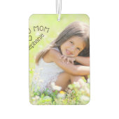 Love You Mom写真パーソナライズされたハート図形 カーエアーフレッシュナー (裏面)