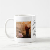 Love You Mom家族の写真ひまわり コーヒーマグカップ (左)