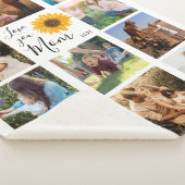 Love You Mom家族フォトコラージュひまわり シェルパブランケット (3/4)