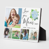 Love You Mom家族フォトコラージュ紫陽花 フォトプラーク (側面)