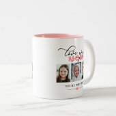 Love You Mom/その他3枚フォトカスタム文字 ツートーンマグカップ (正面右)