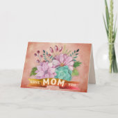 LOVE YOU, MOM カード (正面)