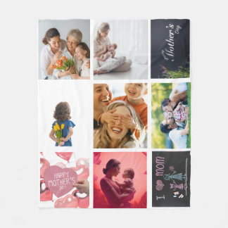 Love you Mom フリースブランケット