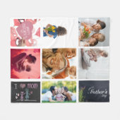 Love you Mom フリースブランケット (正面(横))