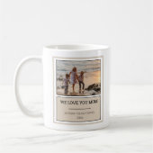 Love You Mom モダン Photo パーソナライズされた Mothers Day コーヒーマグカップ (左)