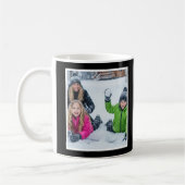 Love You Mom 1 Photo Keepsake Brush Script black コーヒーマグカップ (左)