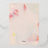 Love you MOM | Abstract Floral Art Mother's Day 箔招待状 (裏面)