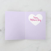 Love you Mom botanical cute heart カード (内部)