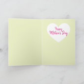 Love you Mom botanical cute heart カード (内部)