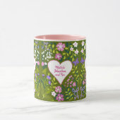 Love you Mom botanical cute heart マグカップ (中央)