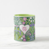Love you Mom botanical cute heart マグカップ (中央)