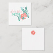 Love you mom callipraphy floral frame エンクロージャーカード (正面/裏面)