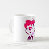 Love You Mom - Cute & Heartful Mother's Day Desig コーヒーマグカップ (正面左)