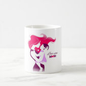 Love You Mom - Cute & Heartful Mother's Day Desig コーヒーマグカップ (中央)