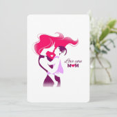 Love You Mom - Cute & Heartful Mother's Day Desig 招待状 (スタンド正面)