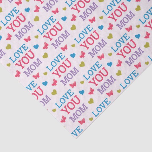 Love You Mom Cute Word Pattern 薄葉紙 (詳細)