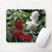 Love You Mom Drenched Roses Personalized マウスパッド (マウス)