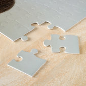 Love You Mom Heart Photo Collage Mother's Day ジグソーパズル (側面)