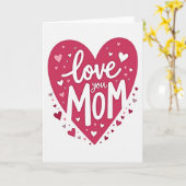 Love You Mom Heartfelt Greeting Card カード (黄色い花)