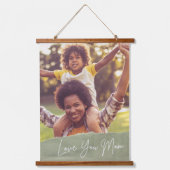 Love You Mom Mother's Dayカスタム写真 吊り下げ型タペストリー (正面)