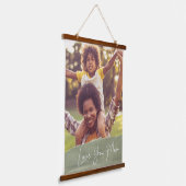 Love You Mom Mother's Dayカスタム写真 吊り下げ型タペストリー (傾斜あり)