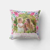 Love You Mom Mothers Dayフローラ水彩写真 クッション (正面)