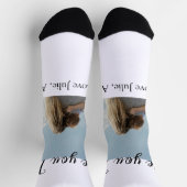 love you mom mothers day add photo name simple ソックス (上部)