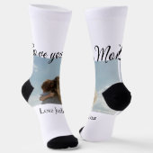 love you mom mothers day add photo name simple ソックス (傾斜あり)