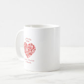 “Love You Mom” Mother's Day Custom Name Heart Mug コーヒーマグカップ (正面左)