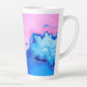 Love You Mom Pastel Fluid Art Design  カフェラテマグ (右)
