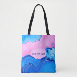 Love You Mom Pastel Fluid Art Design  トートバッグ