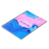 Love You Mom Pastel Fluid Art Design  ノートブック (左側)