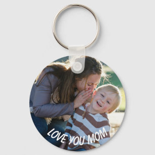 Love you Mom, Photo パーソナライズされた Key Chain キーホルダー