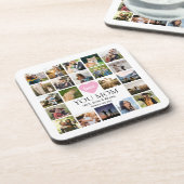 Love You Mom Photo Collage Mothers Day コースター (左側)