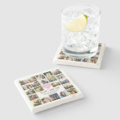 Love You Mom Photo Collage Mothers Day ストーンコースター (横)