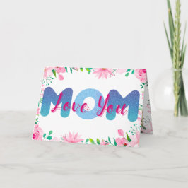 Love you Mom photos パーソナライズされた Mothersデイカード カード