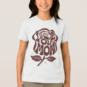 Love You Mom Rose Typography トライブレンドＴシャツ (正面)