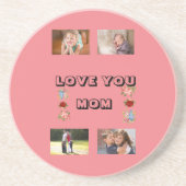 Love You, Mom Snazy Pakenhamフォント4枚の写真 コースター (正面)