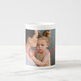 Love You Mom Thank You Photo ボーンチャイナマグカップ
