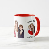 Love You Mommyパーソナライズされたカスタム家族写真 マグカップ (正面右)